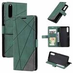 For Sony Xperia 10 V Skin Feel Splicing Leather Phone Case(Green)