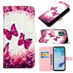 For Motorola Moto G 5G 2023 3D Painting Horizontal Flip Leather Phone Case(Rose Butterfly)