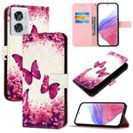 For Motorola Edge 50 Fusion 3D Painting Horizontal Flip Leather Phone Case(Rose Butterfly)