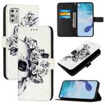 For Motorola Moto G Stylus 4G 2021 3D Painting Horizontal Flip Leather Phone Case(Skull)