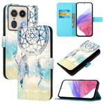 For Motorola Edge 50 5G Global 3D Painting Horizontal Flip Leather Phone Case(Dream Wind Chimes)