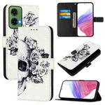 For Motorola Moto G35 3D Painting Horizontal Flip Leather Phone Case(Skull)