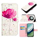 For Huawei Mate 60 Pro 3D Painting Horizontal Flip Leather Phone Case(Flower)