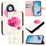 For Huawei Enjoy 50 Pro 4G / Nova Y90 3D Painting Horizontal Flip Leather Phone Case(Flower)