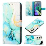 For Motorola Moto G54 PT003 Marble Pattern Flip Leather Phone Case(LS003)