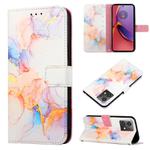 For Motorola Moto G84 PT003 Marble Pattern Flip Leather Phone Case(LS004)