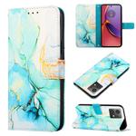 For Motorola Moto G84 PT003 Marble Pattern Flip Leather Phone Case(LS003)