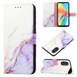 For OPPO A38 4G Global PT003 Marble Pattern Flip Leather Phone Case(LS001)