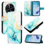 For Huawei nova 12s 4G Global PT003 Marble Pattern Flip Leather Phone Case(LS003 Green)