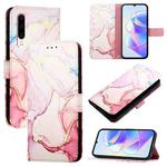 For Huawei P30 PT003 Marble Pattern Flip Leather Phone Case(LS005 Rose Gold)
