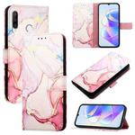 For Huawei P30 lite / nova 4e PT003 Marble Pattern Flip Leather Phone Case(LS005 Rose Gold)