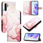 For Huawei P30 Pro PT003 Marble Pattern Flip Leather Phone Case(LS005 Rose Gold)