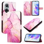 For Huawei nova 9 PT003 Marble Pattern Flip Leather Phone Case(LS001 Pink Purple Gold)