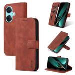 For OPPO K11 5G / OnePlus Nord CE3 AZNS Skin Feel Calf Texture Flip Leather Phone Case(Brown)