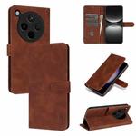 For OPPO Find X8 AZNS Skin Feel Calf Texture Flip Leather Phone Case(Brown)