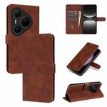 For Huawei Pura 80 Ultra 5G AZNS Skin Feel Calf Texture Flip Leather Phone Case(Brown)