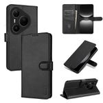 For Huawei Pura 80 Pro 5G / 80 Pro+ 5G AZNS Skin Feel Calf Texture Flip Leather Phone Case(Black)