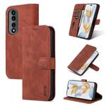 For Honor 90 AZNS Skin Feel Calf Texture Flip Leather Phone Case(Brown)