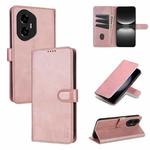 For Honor 300 AZNS Skin Feel Calf Texture Flip Leather Phone Case(Rose Gold)