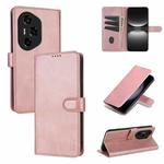 For Honor 300 Ultra AZNS Skin Feel Calf Texture Flip Leather Phone Case(Rose Gold)