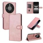 For Honor X70 5G AZNS Skin Feel Calf Texture Flip Leather Phone Case(Rose Gold)