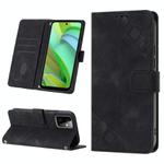 For Motorola Moto G Power 2023 Skin Feel Embossed Leather Phone Case(Black)