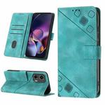 For Motorola Moto G Stylus 5G Skin-feel Embossed Leather Phone Case(Green)