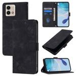 For Motorola Moto G Stylus 4G 2023 Skin Feel Embossed Leather Phone Case(Black)