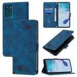 For Motorola Moto G42 Skin Feel Embossed Leather Phone Case(Blue)
