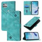 For Motorola One 5G Ace / Moto G 5G 2020 Skin Feel Embossed Leather Phone Case(Green)