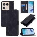 For Motorola Edge 50 Ultra Skin Feel Embossed Leather Phone Case(Black)