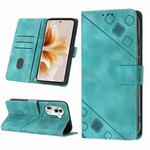 For OPPO Reno11 Pro 5G Global Skin-feel Embossed Leather Phone Case(Green)