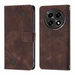 For OPPO A2 Pro 5G / A3 Pro 5G Skin-feel Embossed Leather Phone Case(Brown)