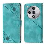 For OPPO Find X7 Skin-feel Embossed Leather Phone Case(Green)