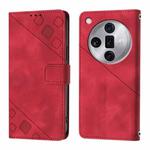 For OPPO Find X7 Ultra Skin-feel Embossed Leather Phone Case(Red)
