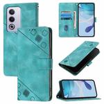 For OPPO A3 Pro 5G Global Skin-feel Embossed Leather Phone Case(Green)