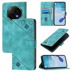 For OPPO A5 Pro China Skin-feel Embossed Leather Phone Case(Green)