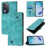 For OPPO A5 5G Global / A3 Pro 5G Global Skin-feel Embossed Leather Phone Case(Green)