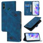 For Huawei Enjoy 20 SE / P smart 2021 / Y7a Skin Feel Embossed Leather Phone Case(Blue)