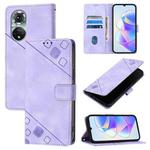For Huawei Nova 9 Skin Feel Embossed Leather Phone Case(Light Purple)