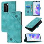 For Huawei P40 Pro Skin Feel Embossed Leather Phone Case(Green)