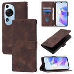 For Huawei P60 Art Skin Feel Embossed Leather Phone Case(Brown)