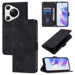 For Huawei Pura 70 Skin Feel Embossed Leather Phone Case(Black)