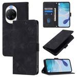 For Huawei nova 14 Pro 5G Skin Feel Embossed Leather Phone Case(Black)