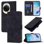 For Huawei nova 14 5G Skin Feel Embossed Leather Phone Case(Black)