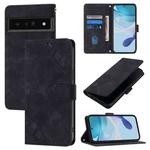 For Google Pixel 6 Pro Skin-feel Embossed Leather Phone Case(Black)