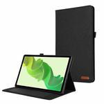 For Realme Pad 2 Fabric Leather Tablet Case(Black)