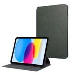 For iPad 10th Gen 10.9 2022 Simple Crazy Horse Leather Tablet Case(Green)