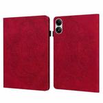 For Xiaomi Redmi Pad Pro 12.1 Peacock Embossed Pattern Leather Tablet Case(Red)