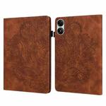 For Xiaomi Redmi Pad Pro 12.1 Peacock Embossed Pattern Leather Tablet Case(Brown)